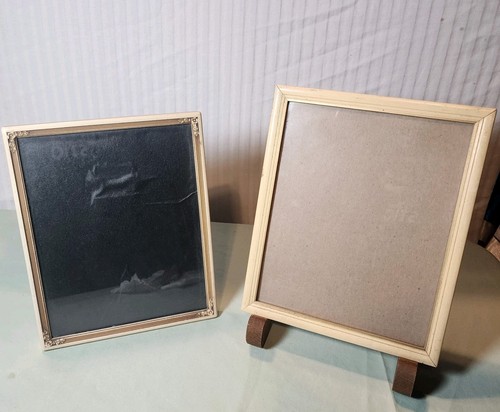 Pair vintage wooden picture - pair,