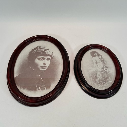 Vintage pair oval photo - of,