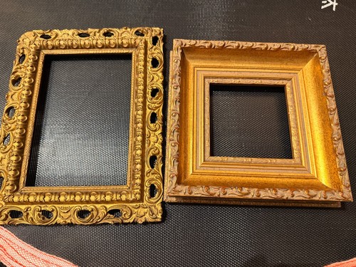 Pair vintage ornate - pair, gold