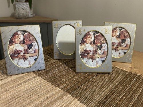 Set four vintage small - set, floral