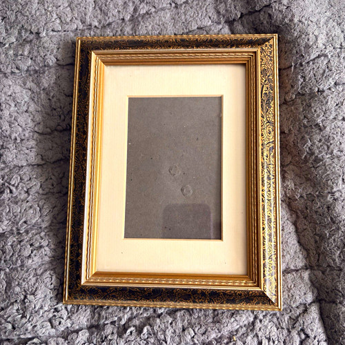 Gold finish ornate floral - finish, wood