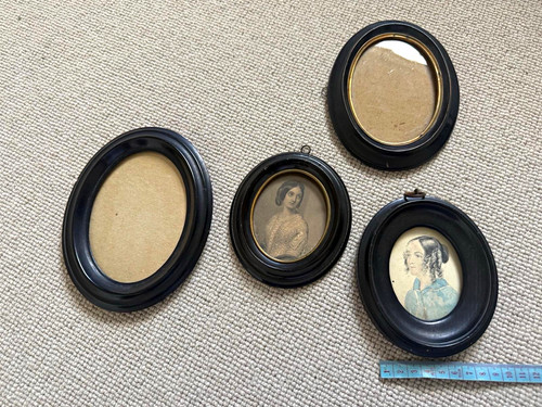 Set black antique oval - 4,