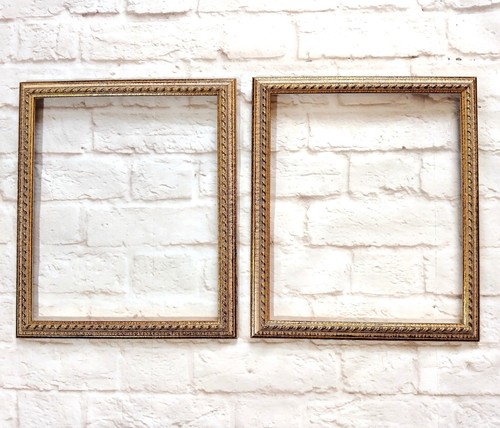 Pair vintage gilt picture - vintage,