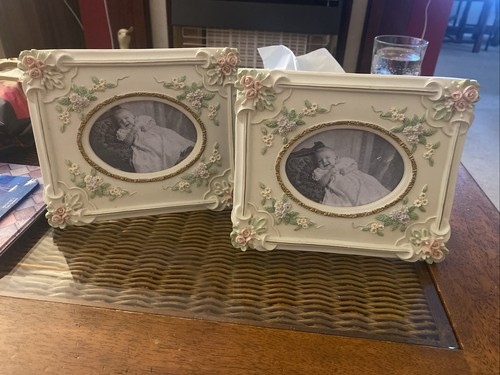 Pair porcelain photo - pair, of