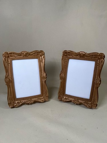 Pair vintage style gold ornate - vintage,