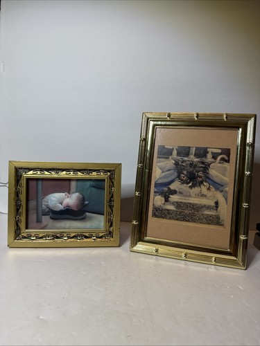 Pair gold tone picture - pair,