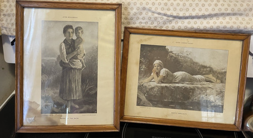 Pair antique oak frames - antique,