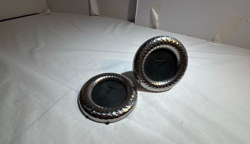 Pair vintage hammered metal - vintage,