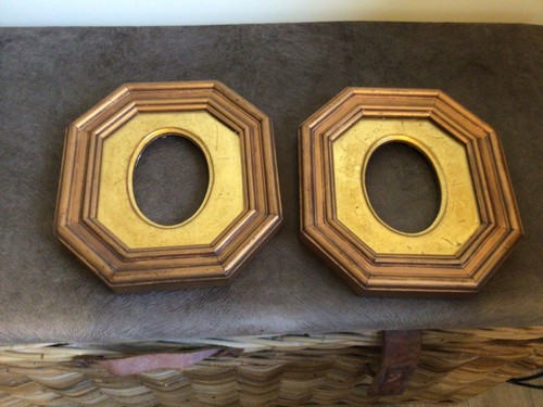 Pair small vintage gilt - of,