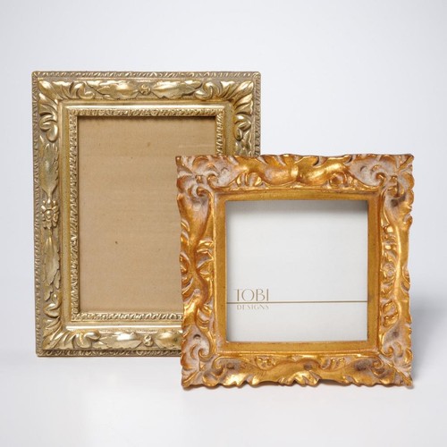 Vtg pair gold ornate - pair,