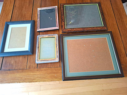 Five vintage rectangle photo - rectangle,