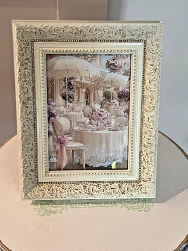 Ornate cream and - cream, gold