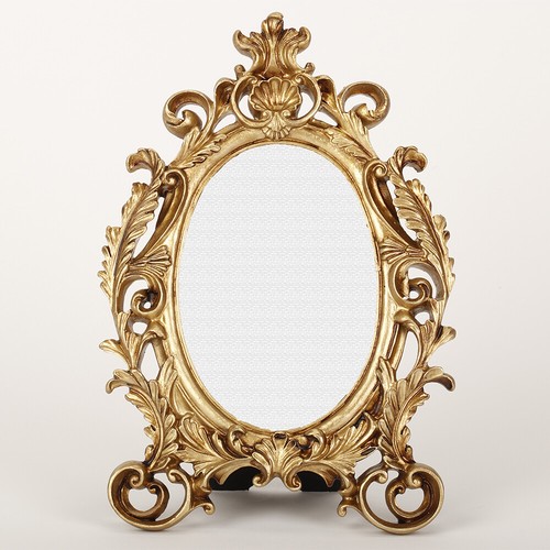 Vintage ornate gold oval - gold,