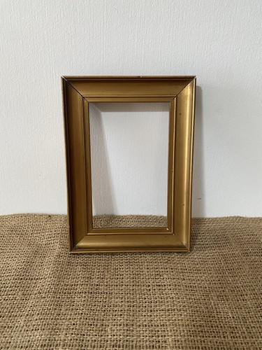 Vintage gold wood picture - gold,