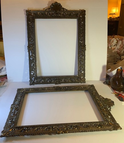 Pair vintage ornate brass - vintage,
