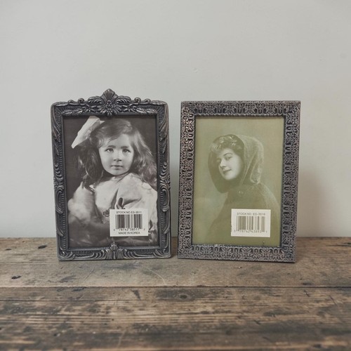 Retro style pewter tone - pewter, ornate