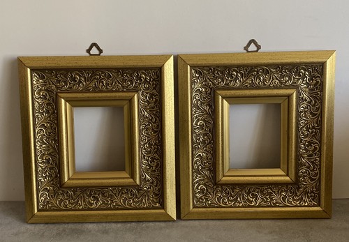 Pair vintage ornate gold - of,