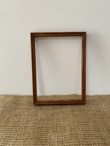 Vintage small oak wood picture - small,