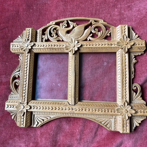 Vintage ornate double photo - vintage,