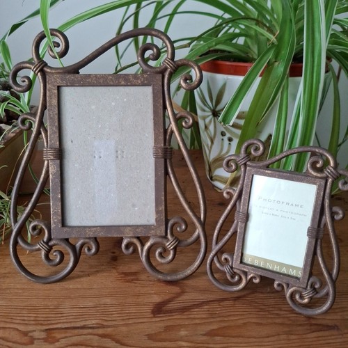 Vintage metal photo frames - vintage,