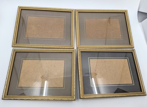 Set vintage gold wooden - set, 4
