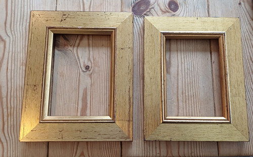 Pair used small gilt - a,