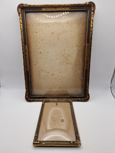 Pair vintage ornate - of, gilt