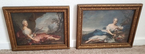 Antique rare pair ornate wood - ornate,
