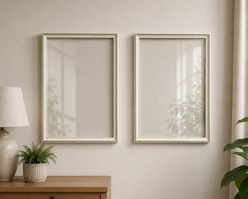 Vintage pair cream gold - pair,