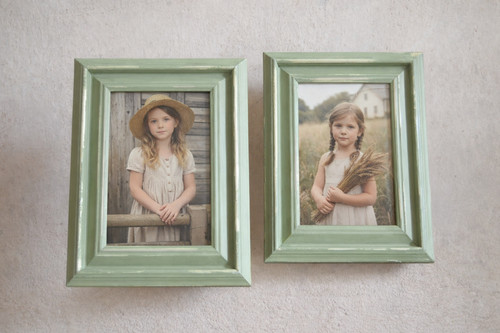 Vintage pair sage green - pair, photo