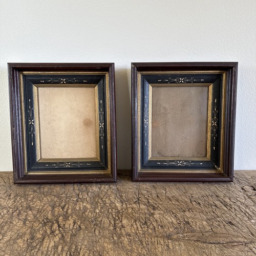 Pair antique wood - of,